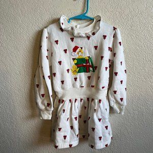 Girls 6X Vintage Rainbow Creek Christmas Dress
